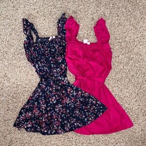 GAP Kids Dresses in Navy Floral and Bright Pink- Bundle